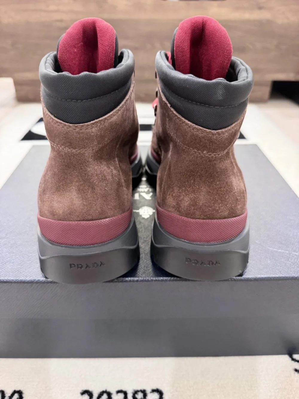 NEW Vintage 2018 Prada Suede Sport Hiking Boots